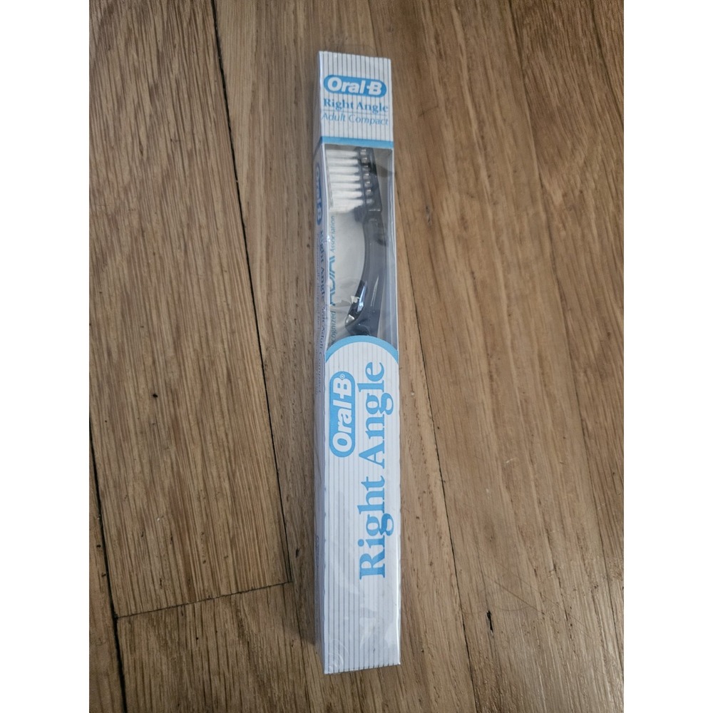 Vintage 1986 Oral-B Right Angle Toothbrush Black Adult Compact Rare